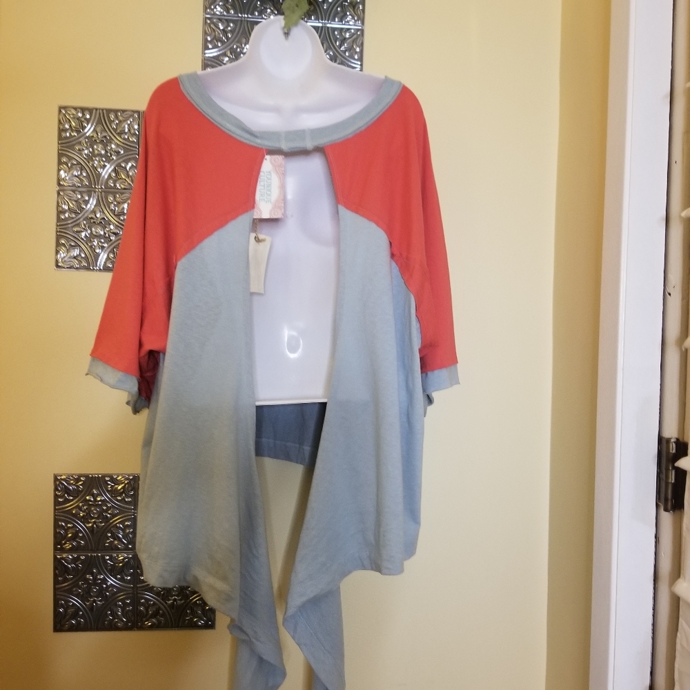 SALE! Easel NWT Oversized Raglan Open Back Jersey Top M